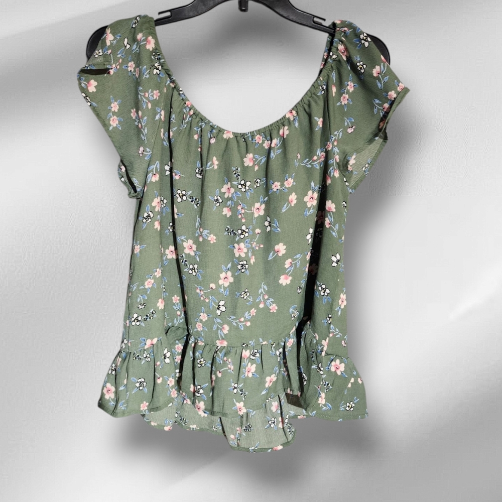 Floral Green Women's Top